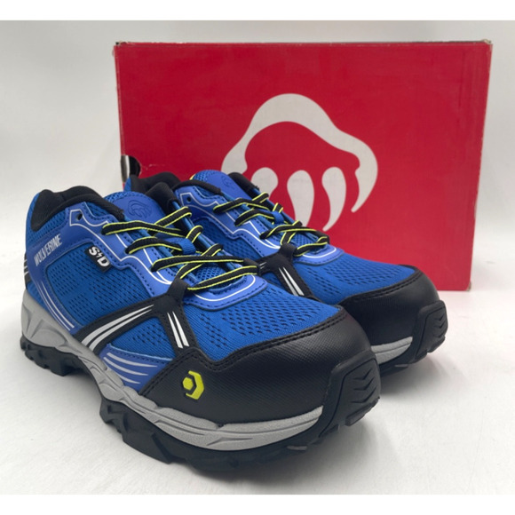 WOLVERINE RUSH ESD W10669 Men's NEW Composite-Toe Work Shoe Blue US Size 8.5 EW - Picture 1 of 11